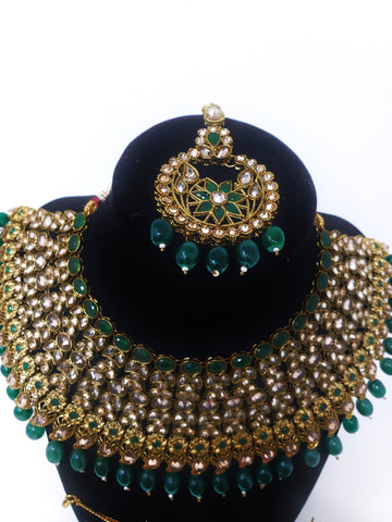 Image of Emerald Green Antique Bridal Set