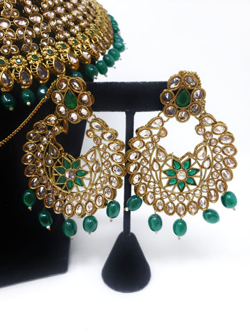Image of Emerald Green Antique Bridal Set