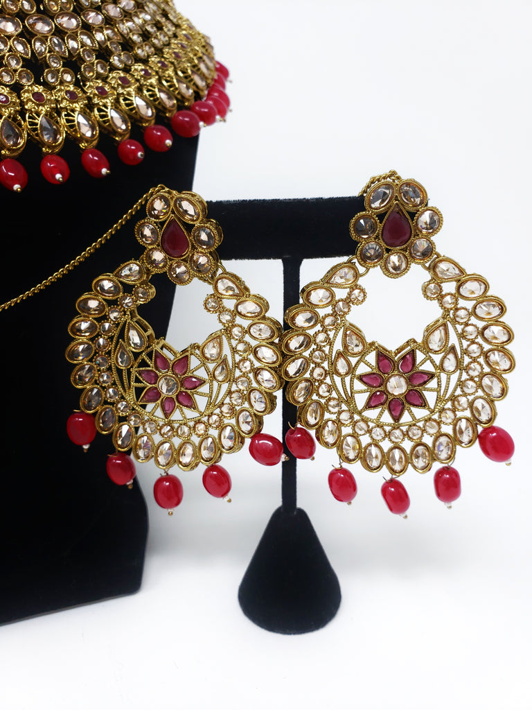 Red/Maroon Antique Bridal Set