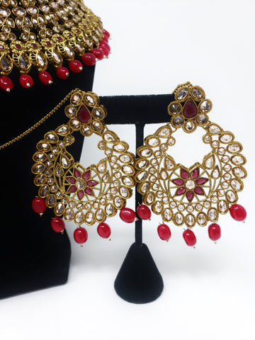 Image of Red/Maroon Antique Bridal Set