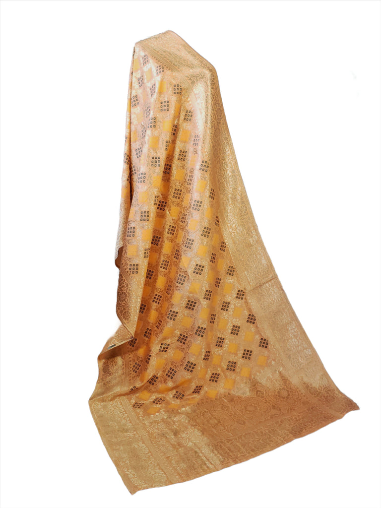 Peach Banarsi Dupatta