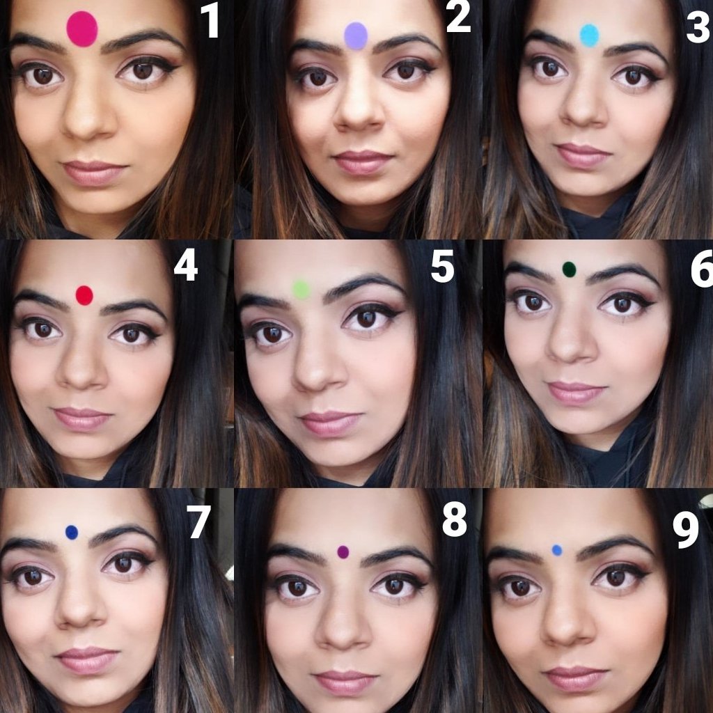 Plain bindi pack