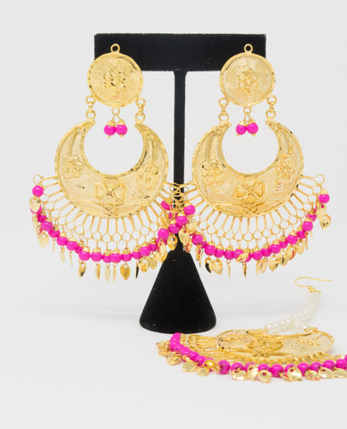 Image of Hot Pink & Gold Jadau Set
