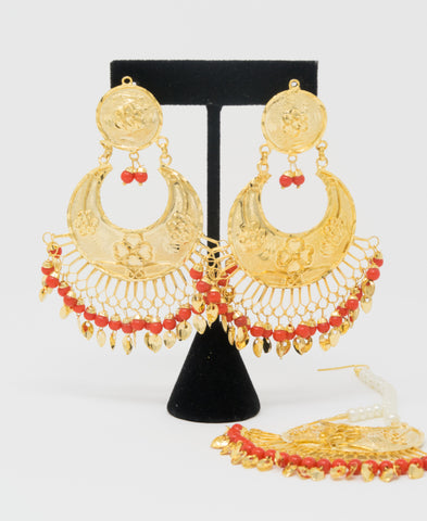 Image of Red & Gold Jadau Set