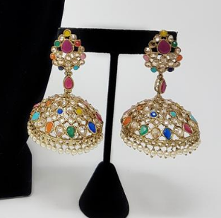 Multi colour Jhumkis