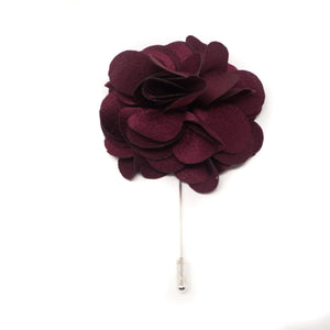Wine Floral Lapel Pin