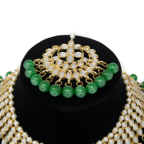 Image of Green Kundan Choker Set