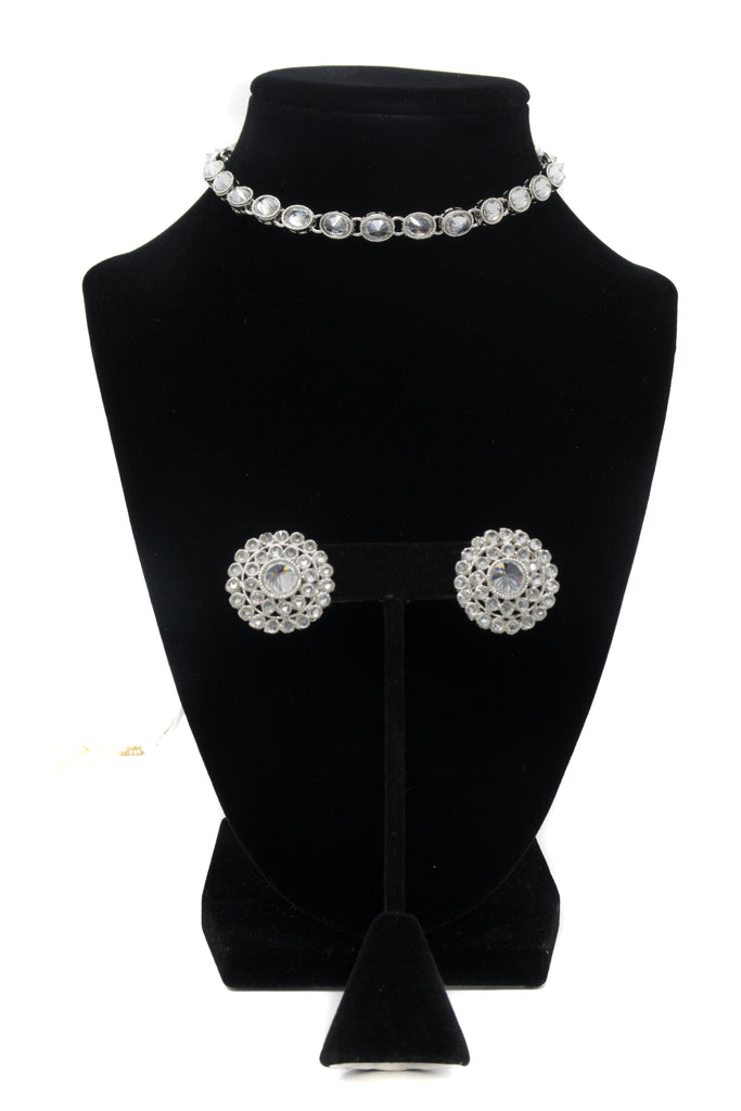 Single Line Silver Choker Set