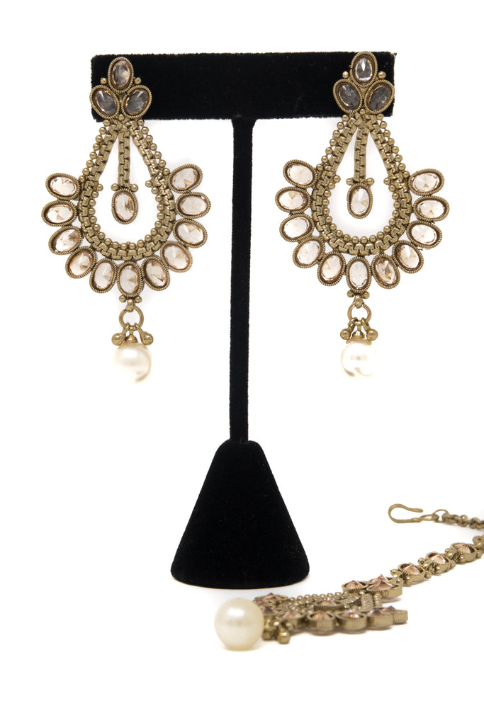 Polki Earring and Tikka Set