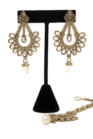 Polki Earring and Tikka Set