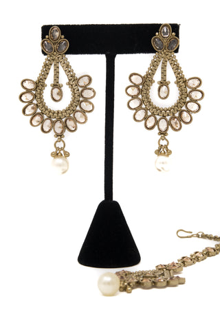 Image of Polki Earring and Tikka Set
