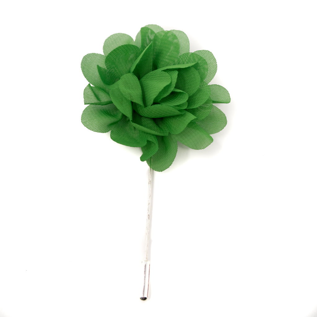 Green Floral Lapel Pin