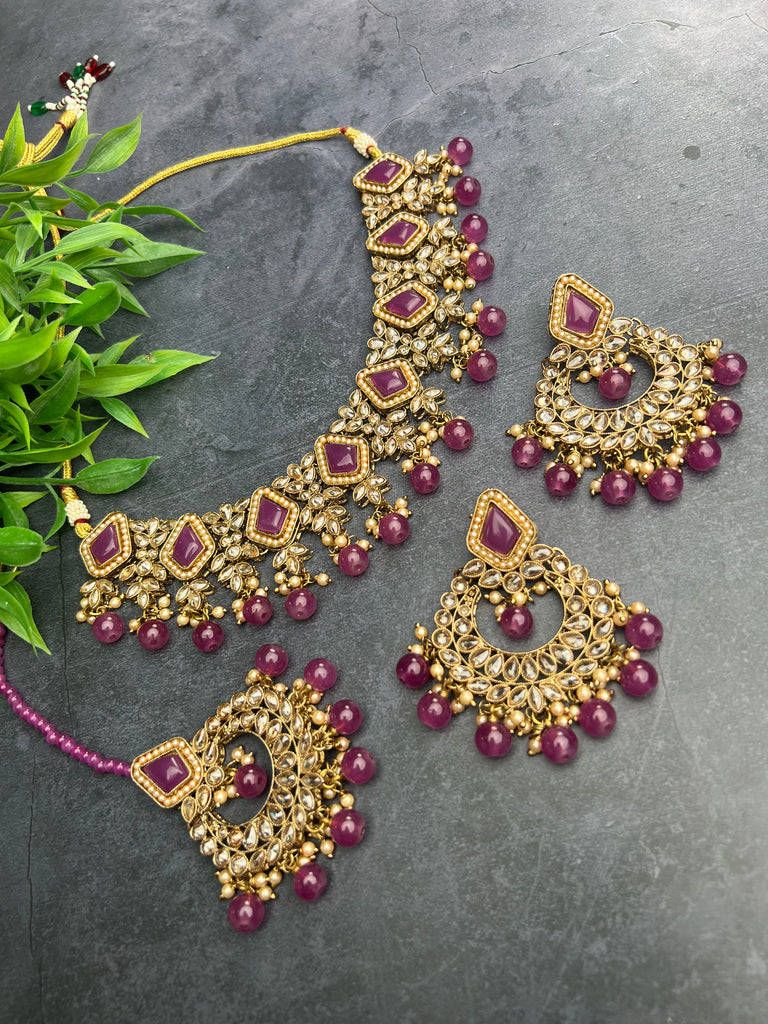 Purple Choker set