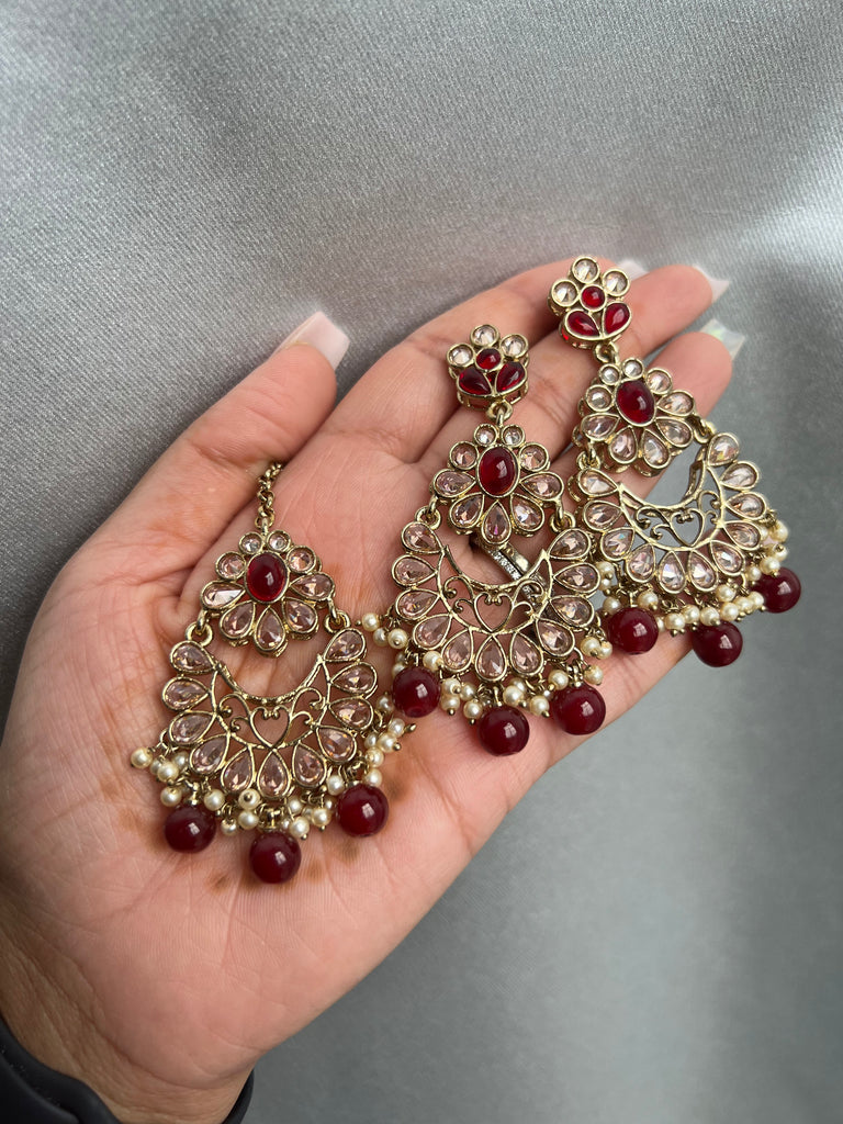 Red Polki Set