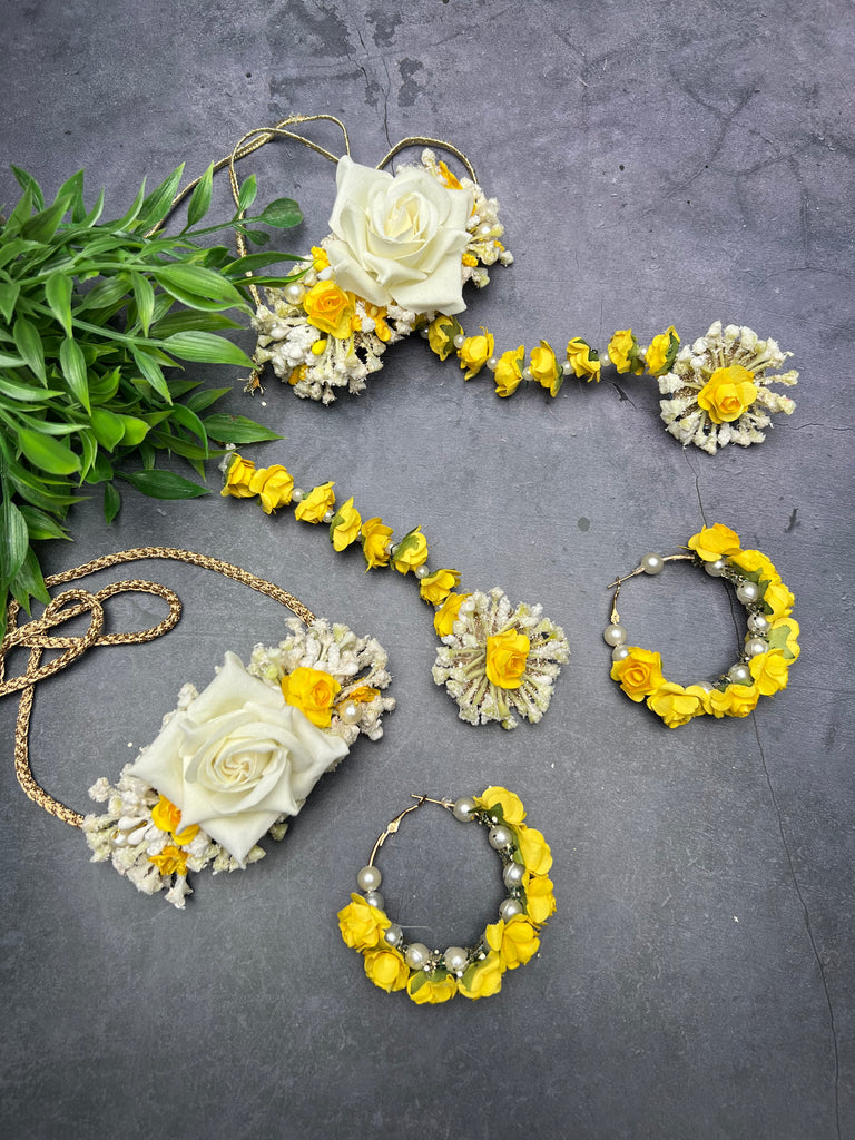 Yellow Flower Sangeet Set