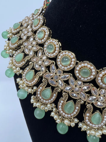 Image of Mint Polki Choker Set