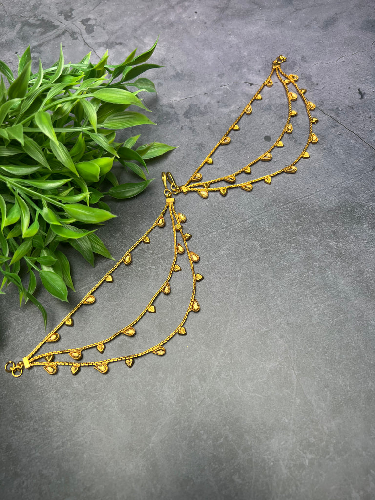 Gold Toned Leaf Saharas