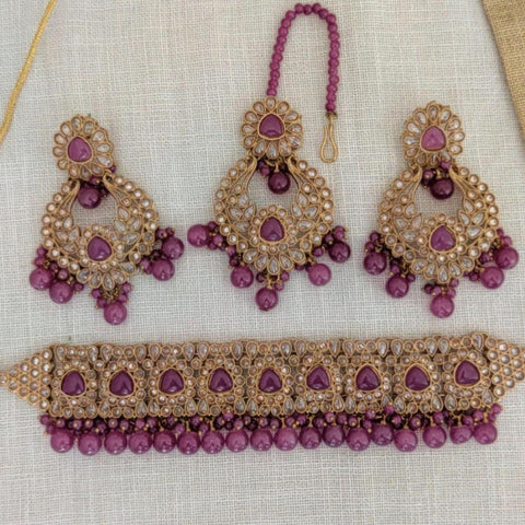 Image of Plum Antique Collar Choker Set