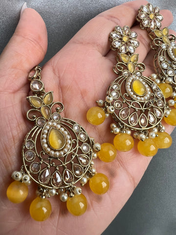Image of Yellow Polki Choker Set