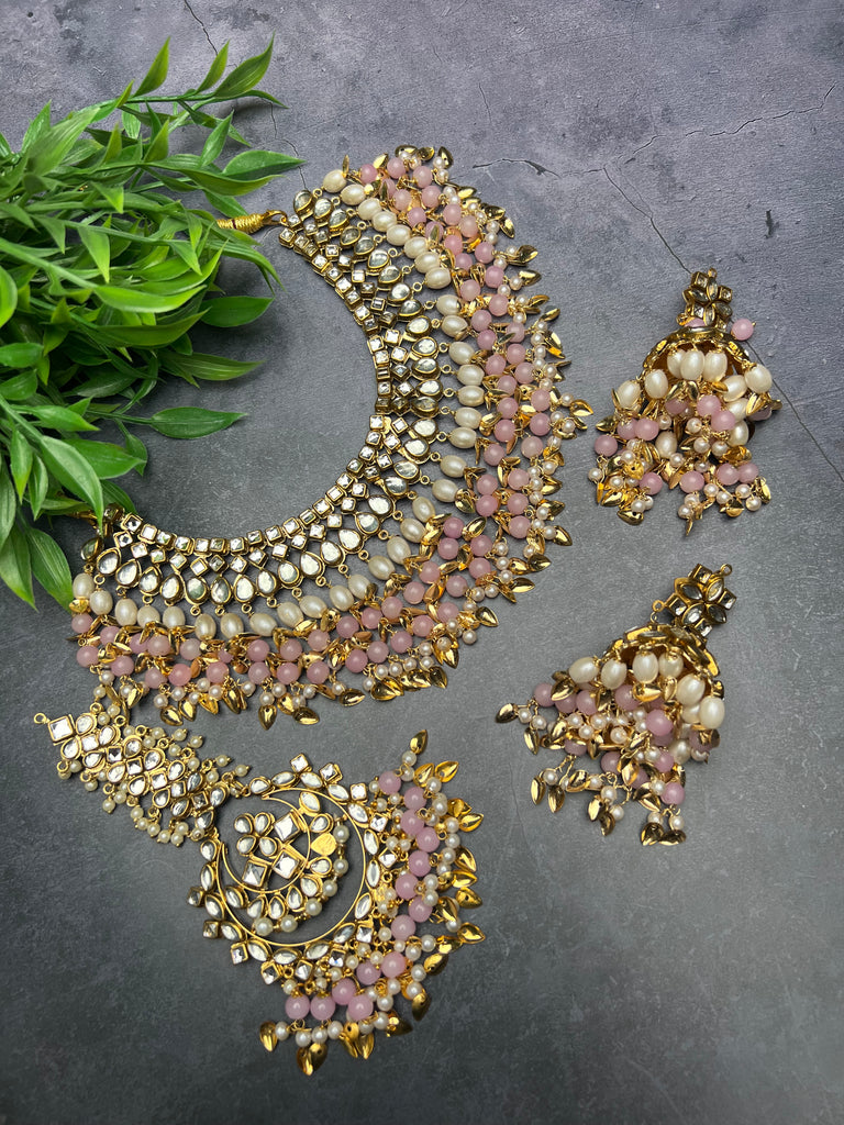 Pink Pippal Patti Set