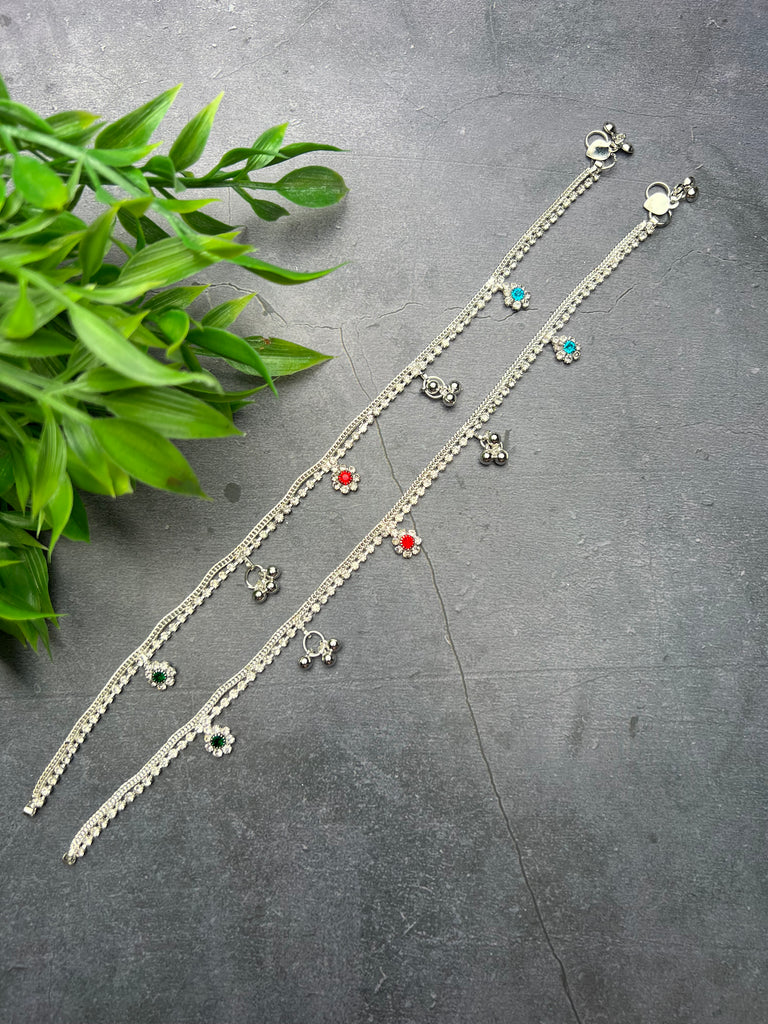Light weight Flower Anklet / Jhanjraan