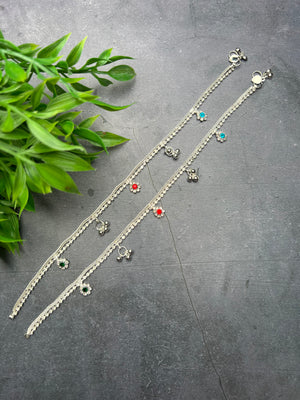 Light weight Flower Anklet / Jhanjraan