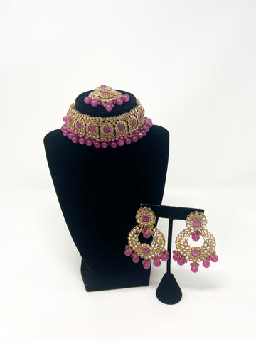 Image of Plum Antique Collar Choker Set
