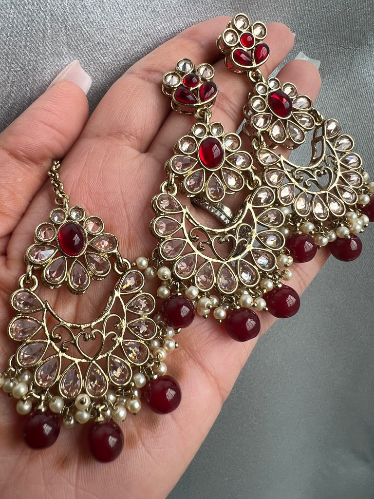 Red Polki Set