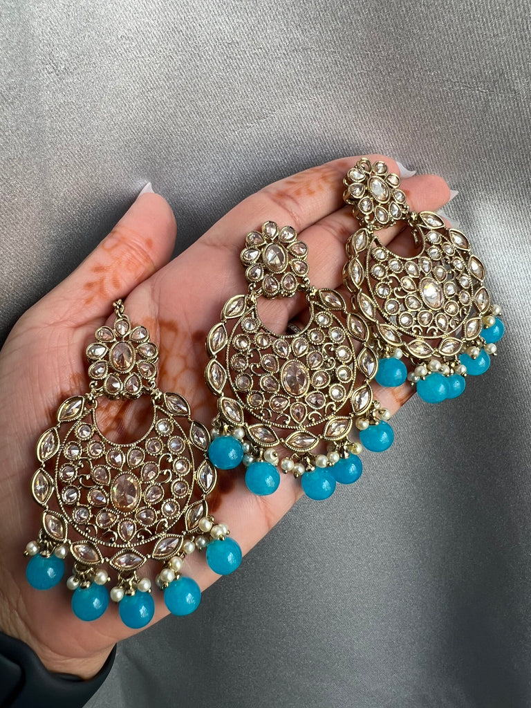 Ferozi Blue Polki Choker Set