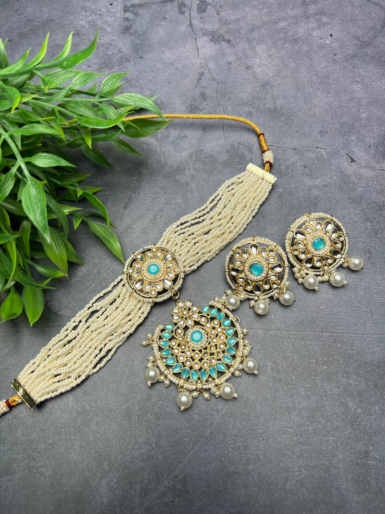 Blue Collar Choker Set