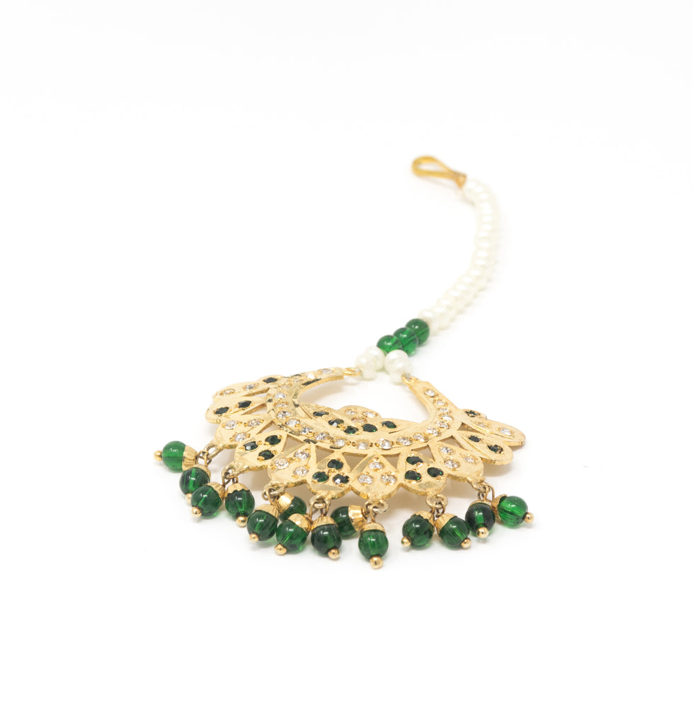 Emerald Green & Gold Jadau Set
