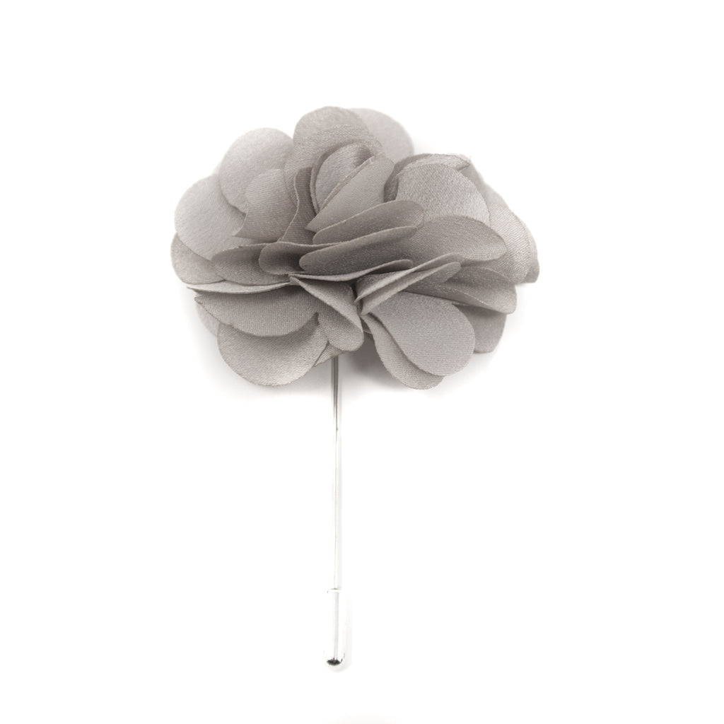 Silver Floral Lapel Pin