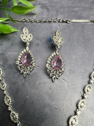 Image of Baby Pink American Diamond Set