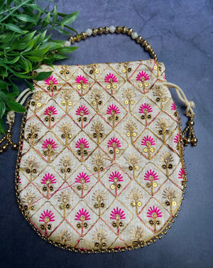 Hot Pink Potli Bag