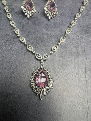 Image of Baby Pink American Diamond Set