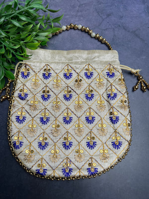 Royal Blue Potli Bag