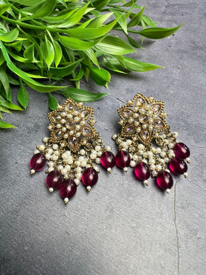 Polki Star Studs- Various Colours