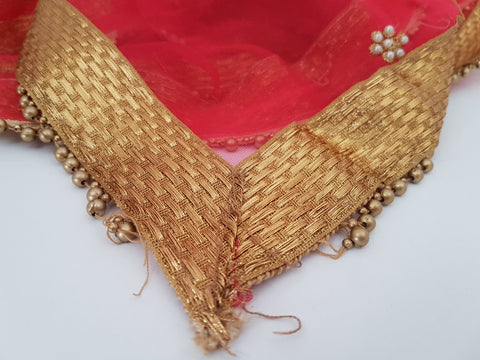 Image of Coral Net Dupatta - Clearance