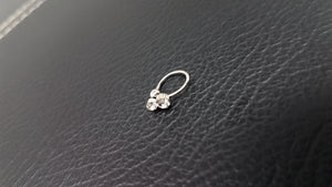 Silver Toned Clip on Nose ring