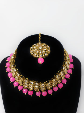 Image of 3 Layer Choker Set - Silver or Hot Pink
