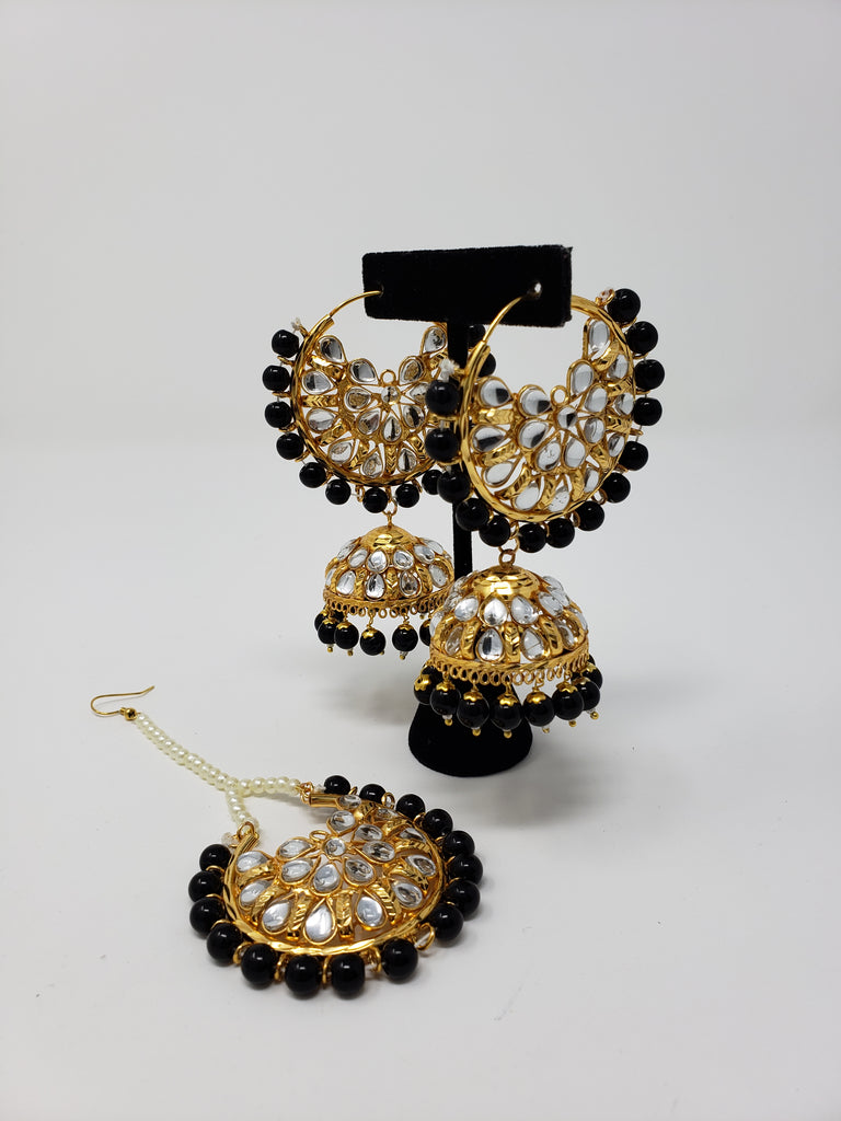 Kundan Valiyaan Jhumke Set – Punjabi Jewel House