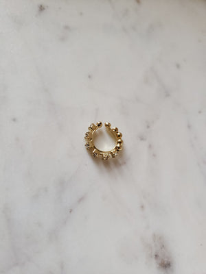 Gold Toned Clip On Nose Ring