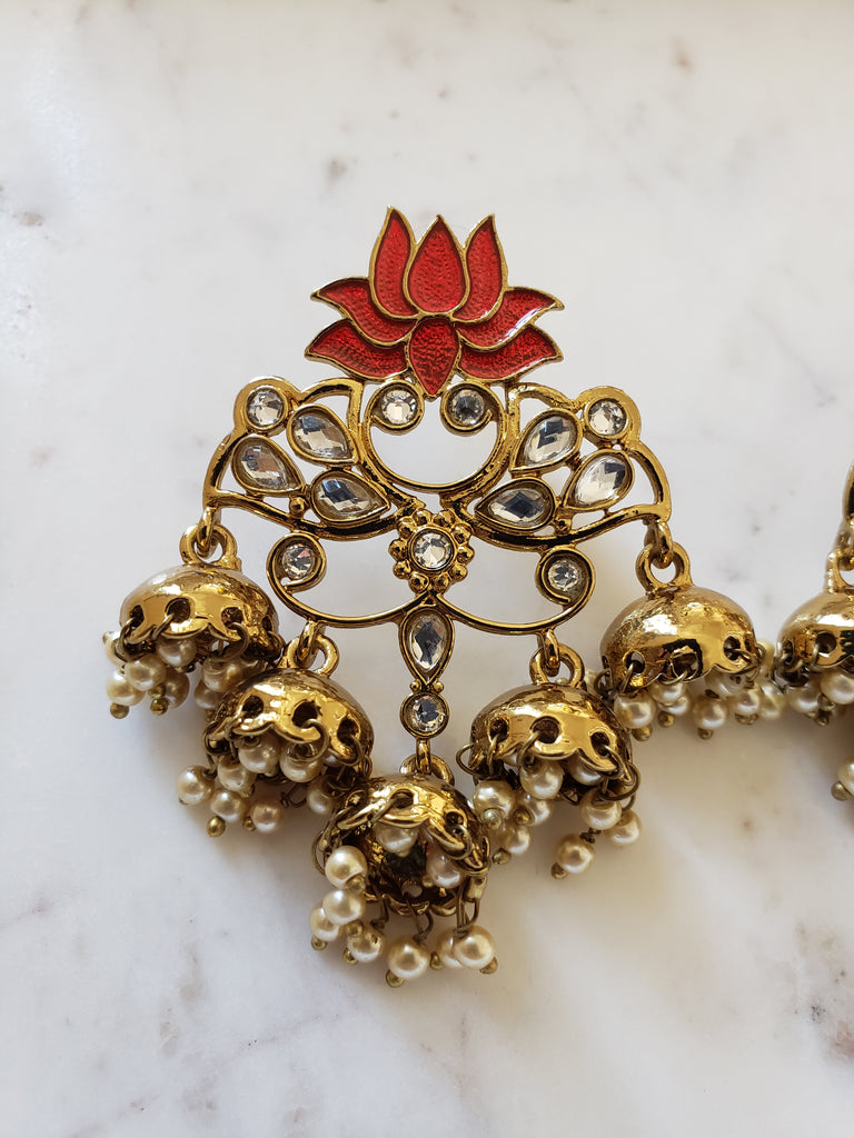 Lotus Champagne Earrings