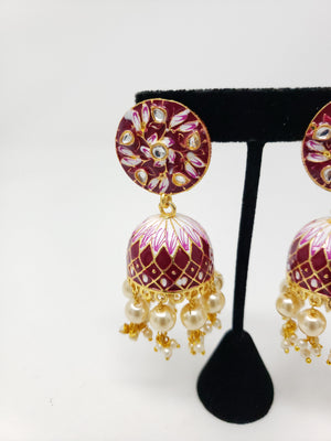 Painted Berry Jhumkis