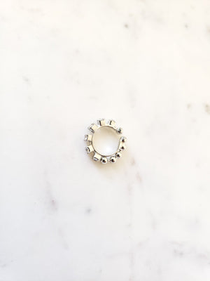 Silver Toned Hoop Clip On Nose Ring