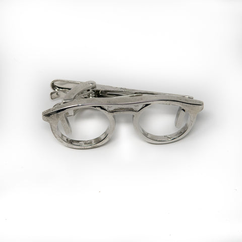Image of Silver Glasses Tie Clip