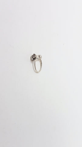Silver Stud Clip on Nose Ring