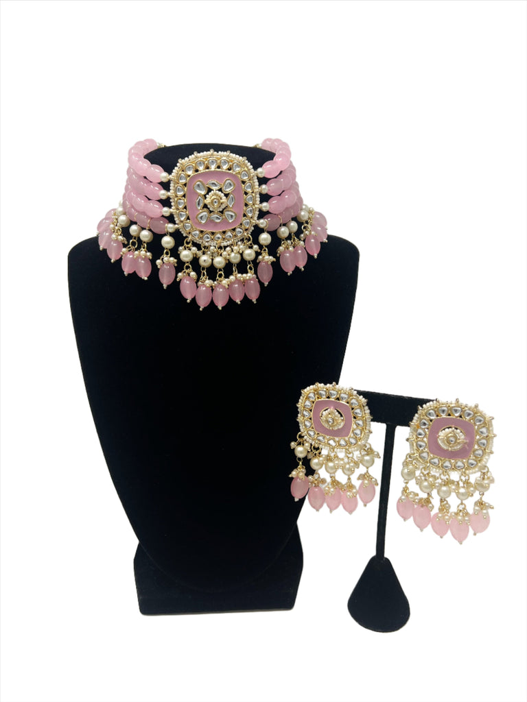 Baby Pink Collar Stone Set