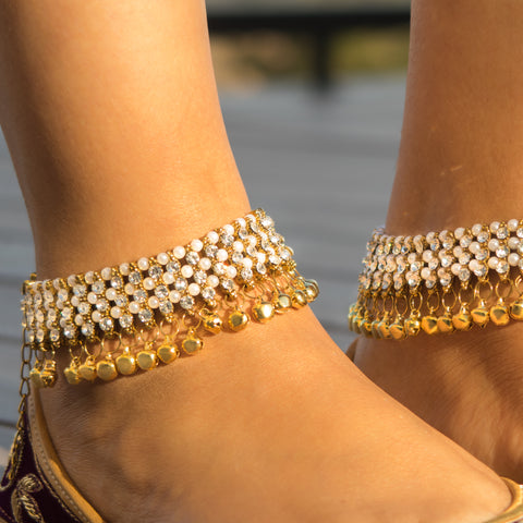 Image of Pearl Ghungroo Anklets